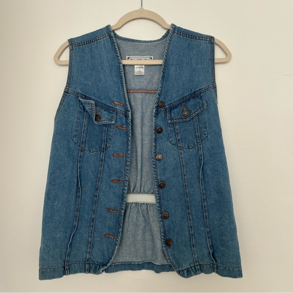 Denim Vest - Cinched Waist